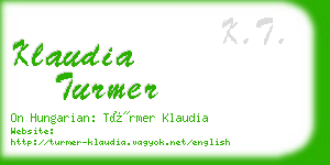 klaudia turmer business card